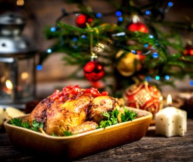 Delicious Christmas turkey Stock Photo 05