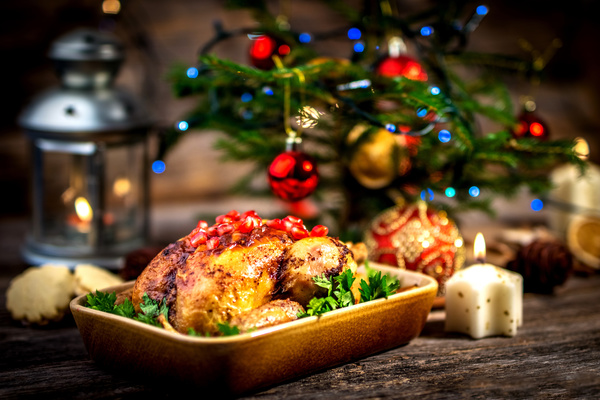 Delicious Christmas turkey Stock Photo 05