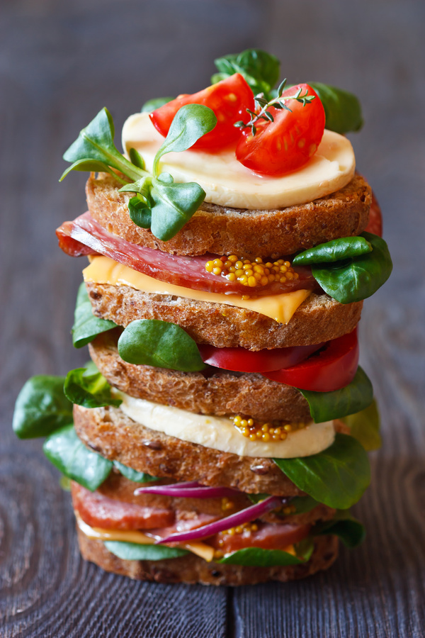 Delicious cheese sandwich Stock Photo 02