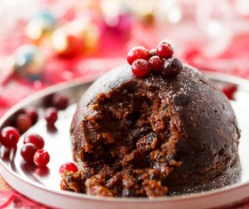 Delicious cherry cake Stock Photo