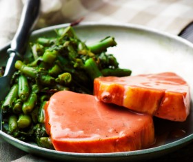 Delicious dishes and sauces Stock Photo 03