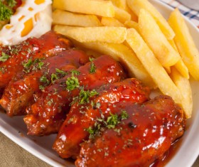 Delicious dishes and sauces Stock Photo 05