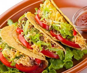 Delicious vegetable sandwich tortillas Stock Photo