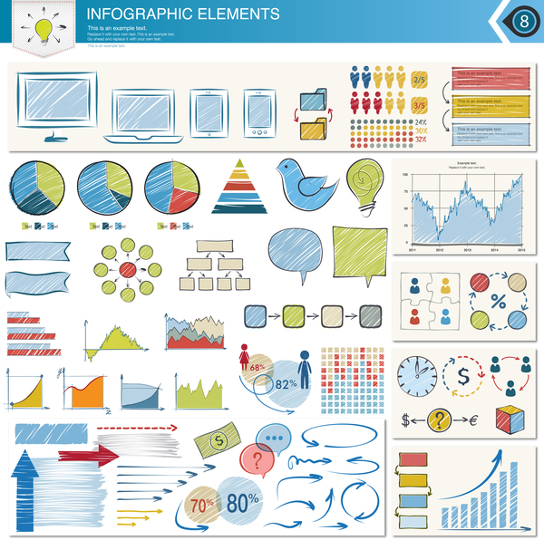 Detailed infographic elements template vector 01