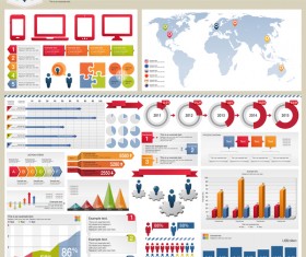 Detailed infographic elements template vector 02