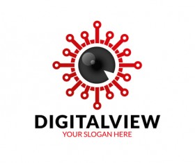 Digital view logo vector