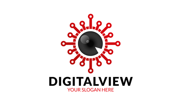Digital view logo vector