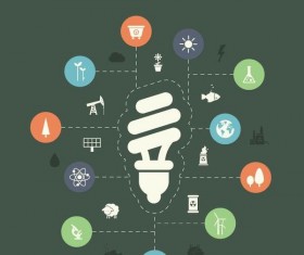 Ecology concept infographic template vector