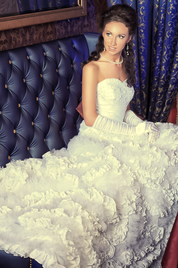 Elegant and beautiful bride Stock Photo 01