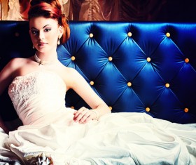 Elegant and beautiful bride Stock Photo 02