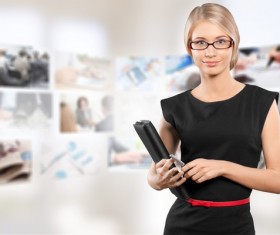 Elegant secretary of the temperament Stock Photo