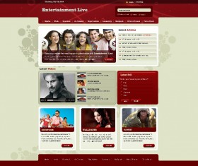 Entertainment Live Website PSD Template