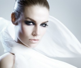 Expression Serious woman Stock Photo