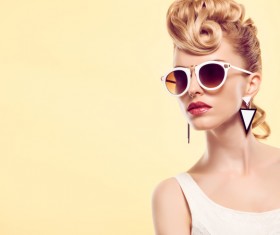 Fashion hair makeup girl Stock Photo