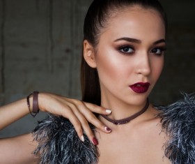 Fashion makeup girl Stock Photo