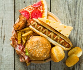 Fast food on the table Stock Photo 01