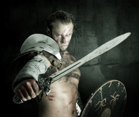 Fierce Gladiator Stock Photo