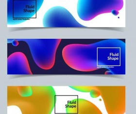 Fluid shapes banners vector