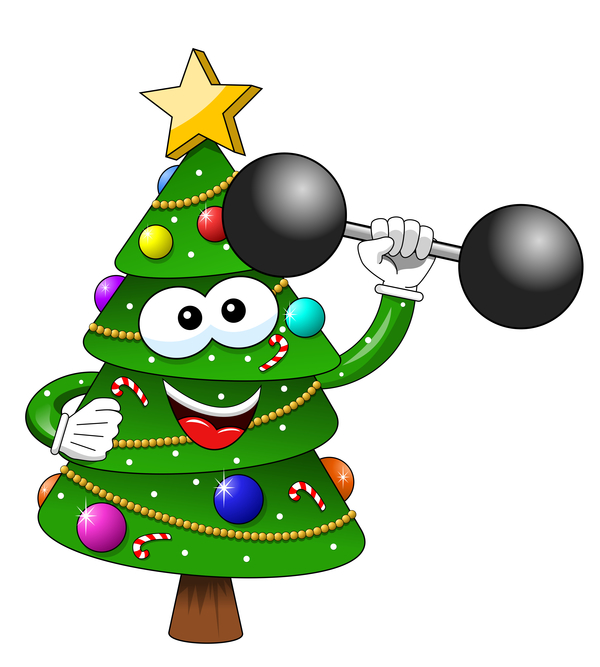 Funny cartoon christmas tree vector 09
