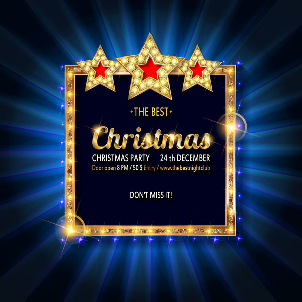 Gold with diamond christmas background vectors 01