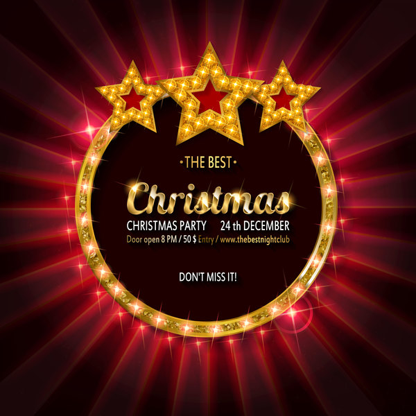 Gold with diamond christmas background vectors 02