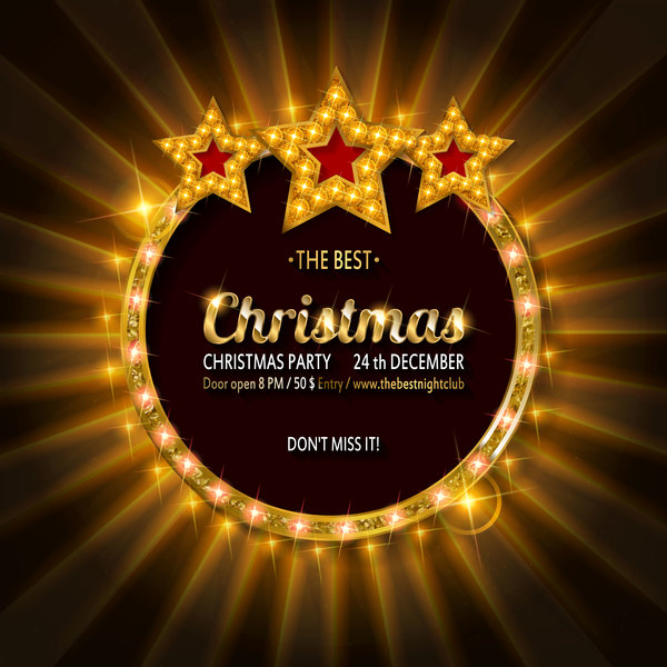 Gold with diamond christmas background vectors 03