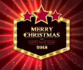 Gold with diamond christmas background vectors 09