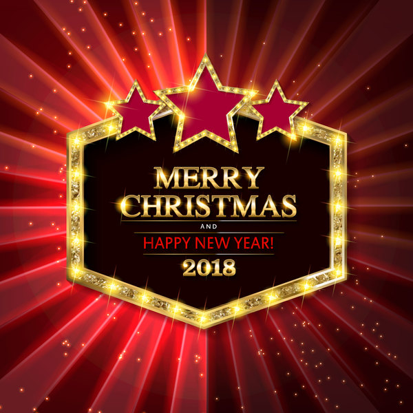 Gold with diamond christmas background vectors 09