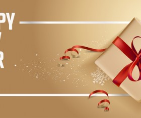 Golden 2018 new year background with gift boxs vector 05