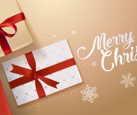 Golden christmas background with gift boxs vector material 03