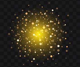 Golden light effect illustration vector 01