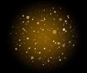 Golden light effect illustration vector 02