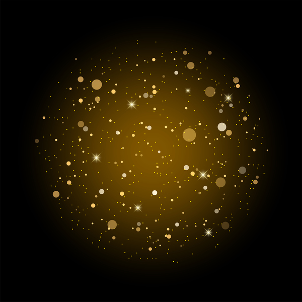 Golden light effect illustration vector 02