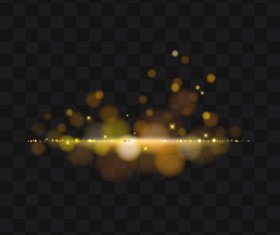 Golden light effect illustration vector 04