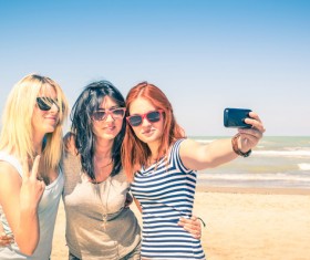Good sister selfie Stock Photo