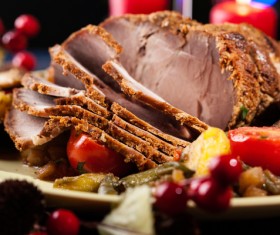 Grilled crispy pork Stock Photo