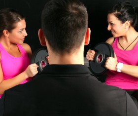 Gym coach Stock Photo