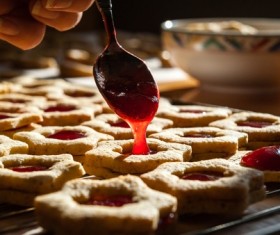 Handmade Christmas cookies Stock Photo