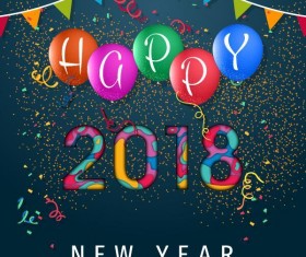 Happy 2018 new year background vector