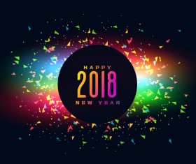 Happy 2018 new year vector background