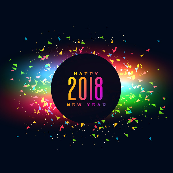 Happy 2018 new year vector background