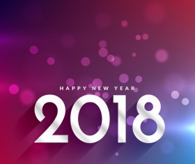 Happy 2018 new year with abstract background vector