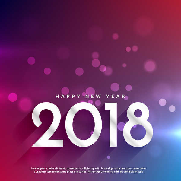 Happy 2018 new year with abstract background vector