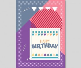 Happy birthday flyer and brochure cover template vector 07