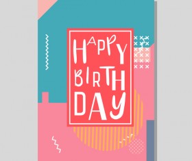 Happy birthday flyer and brochure cover template vector 09