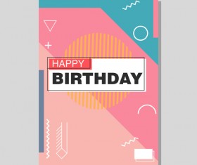 Happy birthday flyer and brochure cover template vector 10