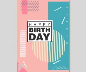 Happy birthday flyer and brochure cover template vector 11