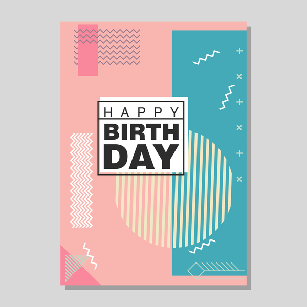Happy birthday flyer and brochure cover template vector 11