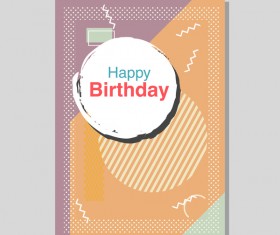Happy birthday flyer and brochure cover template vector 12