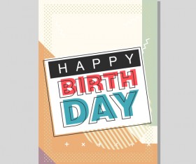 Happy birthday flyer and brochure cover template vector 13